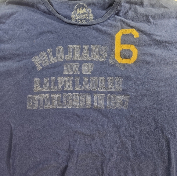 Polo Jeans Ralph Lauren Graphic Tee XXL Blue - Picture 2 of 6